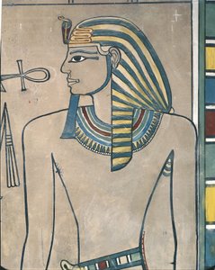 Egypt, starověké Théby, Údolí králů, nástěnná malba faraona Amenhotepa III od Egyptian 19th Dynasty