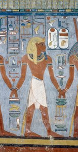 Mužská postava, detail z fresek v pohřební komoře hrobky Ramesse I, Údolí králů, Luxor, Théby (Seznam světového dědictví UNESCO od Egyptian 19th Dynasty