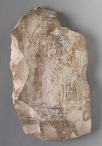 Ostracon: Ramesses II Suckled by a Goddess, asi 1279-1213 př.nl od Egyptian 19th Dynasty