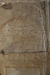 Reliéf, Chrám Ramsese II, Abydos, Egypt, Egyptská civilizace, Nová říše, Dynastie XIX (foto) od Egyptian 19th Dynasty