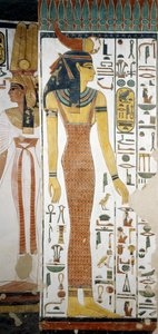 Selqet, detail z fresek v pohřební komoře Nefertari, Údolí královen, Luxor, Théby (Seznam světového dědictví UNESCO od Egyptian 19th Dynasty