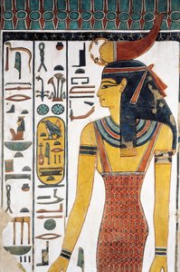 Bohyně Selkis, freska, vstup do vestibulu, Hrobka Nefertari (QV66), Údolí královen, Théby (Seznam světového dědictví UNESCO od Egyptian 19th Dynasty