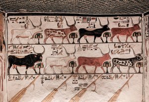 Tomb of Nefertari (nástěnná malba) od Egyptian 19th Dynasty