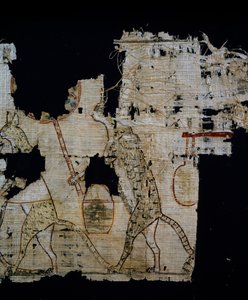 Papyrus zobrazující satirickou scénu, cca 1100 př.nl, pocházející z doby vlády Ramesse IX., Detail, Egyptská civilizace, Nová říše, Dynastie XX od Egyptian 20th Dynasty