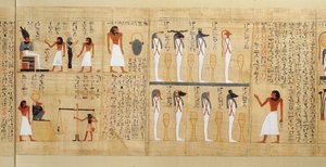 Mytologický papyrus z Imenemsaoufu, třetí přechodné období, cca 1000 př. n. l. (malovaný papyrus) (detail)