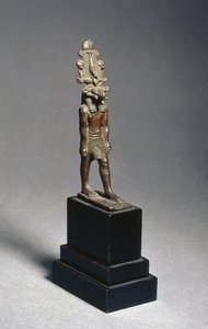 Postava Harsaphese, božstva s beraní hlavou, Pozdní období, cca 600 př. n. l. (bronz) od Egyptian 26th Dynasty
