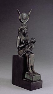 Bohyně Isis kojící nemluvně Hóra, Pozdní období (bronz)