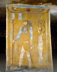 Nástěnné malby z Tomb of Pa Nentwy, Bahariya Oasis, Gíza, Egypt. Egyptská civilizace, 26. dynastie, 663-525 př.nl. od Egyptian 26th Dynasty