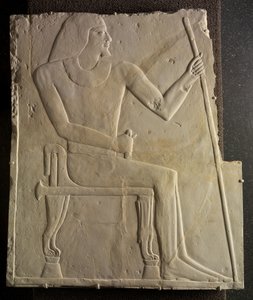 Reliéf Nyankhnesut Sedící, ze Sakkáry, kolem 2311-2281 př.n.l. od Egyptian 6th Dynasty