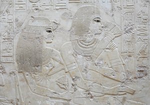 Amenhotep a jeho žena May, Ramoseho hrobka od Egyptian Egyptian