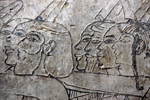 Starověký Egypt, nástěnná malba, asijští zajatci, amarnský styl, Ramoseho hrobka, Údolí šlechticů, Théby od Egyptian Egyptian