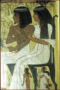 Starověký Egypt, Nástěnná malba, Sennedjemská hrobka, Hrobka šlechticů, Théby, Deir el Medina od Egyptian Egyptian