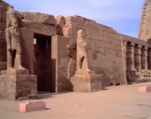 Egyptský starověk: pohled na chrám v Karnaku. Egypt od Egyptian Egyptian