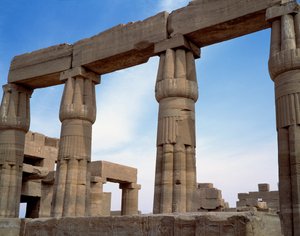 Egyptský starověk: pohled na chrám v Karnaku. Egypt od Egyptian Egyptian