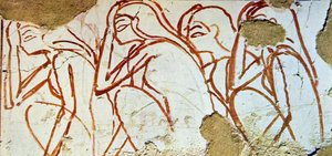 Nástěnná malba egyptské hrobky od Egyptian Egyptian