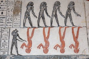 Hieroglyf, hrobka Ramsese IX, Luxor od Egyptian Egyptian