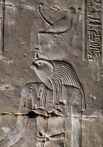 Horus s rozbitou korunou, Hořův chrám v Edfu od Egyptian Egyptian