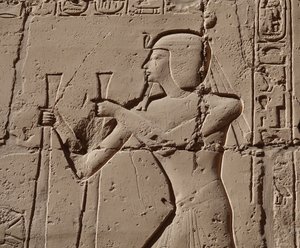 Faraon s kobrou, Luxorský chrám (reliéf) od Egyptian Egyptian