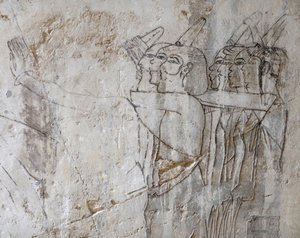 Kresba skupiny mužů, Ramoseho hrobka od Egyptian Egyptian
