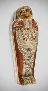 Kukuřičná mumie, 332-150 př.nl (dřevo, hlína, písek, kukuřice a len) od Egyptian Ptolemaic Period