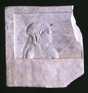 Sochařův model bohyně, cca 246-222 př.nl (vápenec) od Egyptian Ptolemaic Period