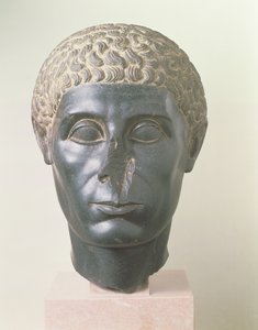 Brooklyn Black Head, možná z Mitrahineh, pozdní Ptolemaiovské období (cca 50 př.nl) (diorit) od Egyptian Ptolemaic Period