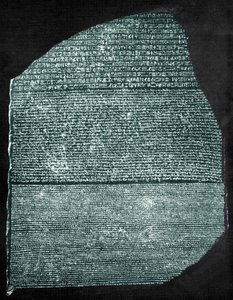 Rosettská deska (granodiorit) od Egyptian Ptolemaic Period