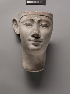 Votivní hlava krále, 305-246 př.nl od Egyptian Ptolemaic Period