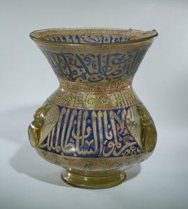 Mešita Lamp ve jménu al Malik al Nasu Muhammad, kolem 1300-1340 (smaltované sklo)