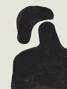 Plovoucí černá postava od Ejaaz Haniff