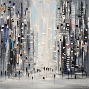 City Flow – abstrakt od Ekaterina Ermilkina