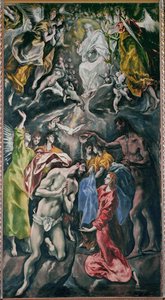 Křest Krista (malba na plátně) od El (1541-1614) Greco