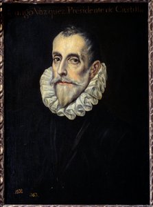 Portrét Rodriguea Vazqueze, prezidenta Rady financí a kastilského malířství od Domenikose Theotokopoulos dit El Greco (1541-1614) 16. století Sun. 0,66x0,4m. Madrid, muzeum Prado od El Greco
