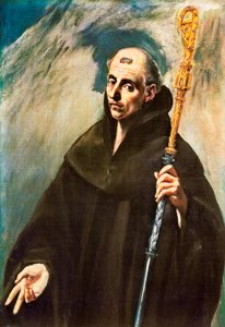 Portrét svatého Benedikta z Nursie od El Greco
