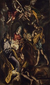 Klanění pastýřů, kolem 1612-14 (olej na plátně) od El Greco