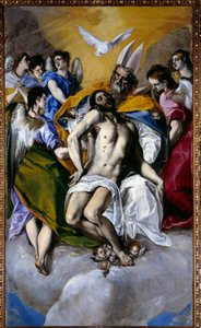 Obraz Trojice od Domenika Theotokopoulose Dit El Greco (1540-1614) 1577 Ne. 3x1,79 m Madrid, muzeum Prado od El Greco
