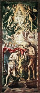 Křest Kristův (olej na plátně od El Greco