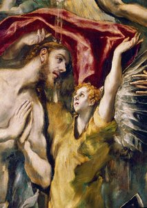 Křest Krista, detail (olej na plátně od El Greco