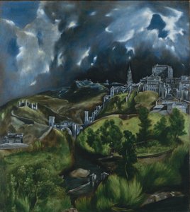 Pohled na Toledo, kolem 1597-99 (olej na plátně) od El Greco