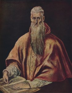 Svatý Jeroným jako kardinál, Svatý Jeroným jako kardinál, c1590-1600, 1938 od El Greco
