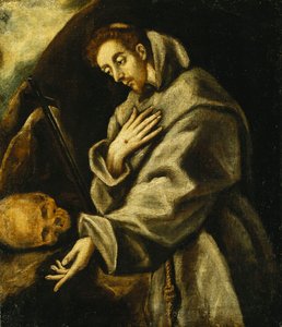 Svatý František v meditaci, od El Greco