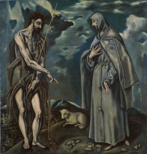 Svatý Jan Křtitel a svatý František z Assisi od El Greco