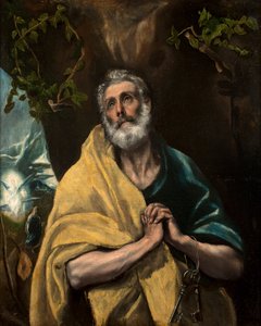 Španělsky: Las lágrimas San Pedro o San Pedro en lágrimas Svatý Petr v slzách od El Greco