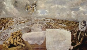 Španělština:  Vista y plano de Toledo Pohled a plán Toleda od El Greco