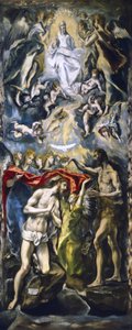 Kristův křest od El Greco