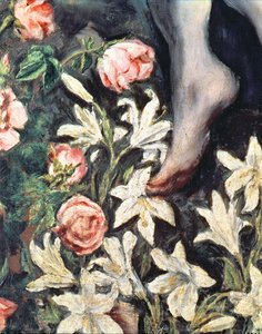 Detail květů Neposkvrněné početí 1607-13 olej na plátně viz 90015