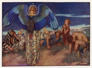 Koledy: Zatímco se pastýři dívali (barevné lito) od Eleanor Fortescue-Brickdale
