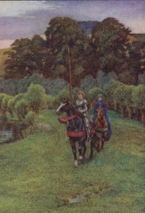Ilustrace k Idylls of the King od Alfreda Lorda Tennysona (barevné lito) od Eleanor Fortescue Brickdale