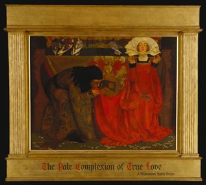 „Bledá pleť pravé lásky a rudá záře opovržení a hrdého pohrdání“ z filmu Jak se vám líbí od Eleanor Fortescue-Brickdale