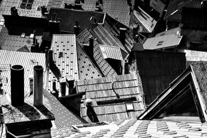 Geometrické městské střechy od Elena Raceala